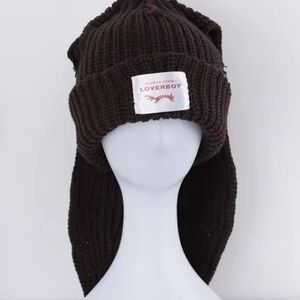 Brown Knit Hat Fashion Cap